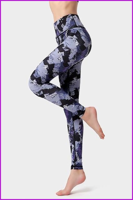 High Waist Printed Stretchy Yoga Pants F944 - Furdela