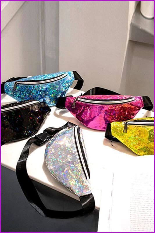 Hologram Fanny Pack Waist Bag F119 - Furdela