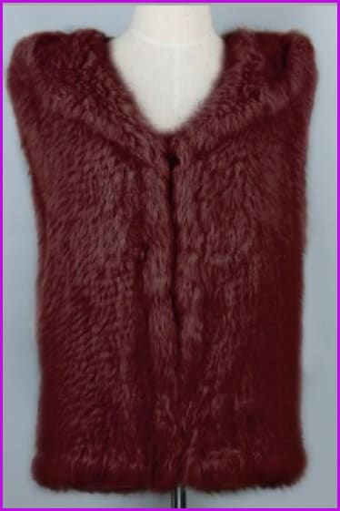 Hooded Rabbit Fur Gilet DO1060 - Furdela