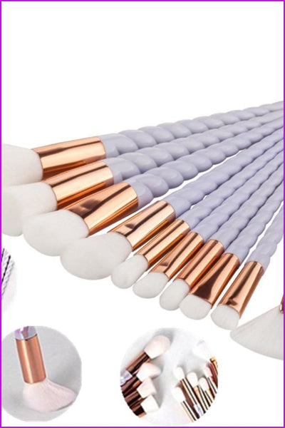 Hot 10pcs Unicorn Makeup Brushes Set - Furdela