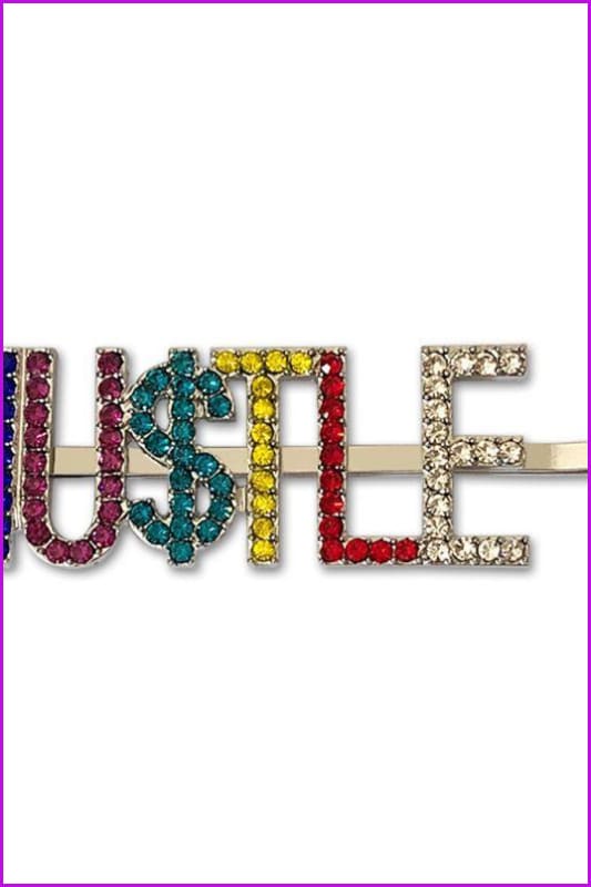 Hustle Letters Hair Clip - Furdela