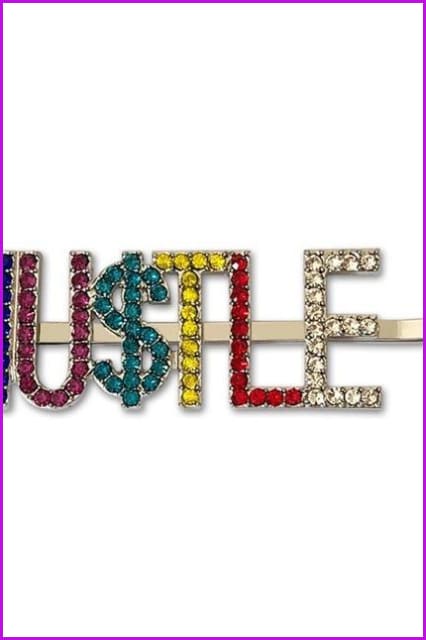 Hustle Letters Hair Clip - Furdela