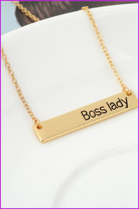 Jewelry "Boss Lady" Necklace F1224 - Furdela