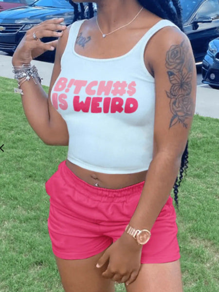 Letter Print Regular Fit Shorts Set AR5044