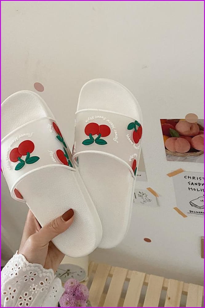 Kawaii Cartoon Fruit Beach Slippers F14840 - Furdela