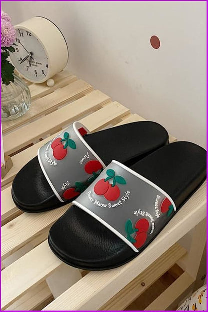 Kawaii Cartoon Fruit Beach Slippers F14840 - Furdela