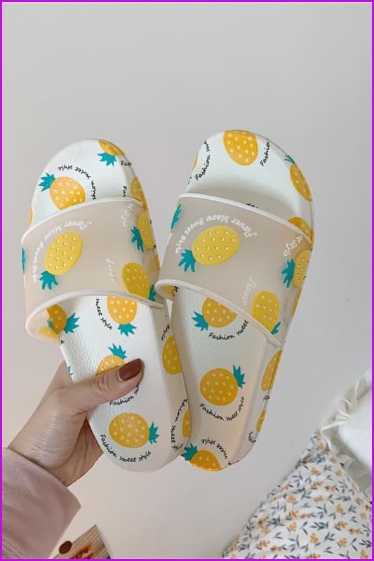 Kawaii Cartoon Fruit Beach Slippers F14840 - Furdela