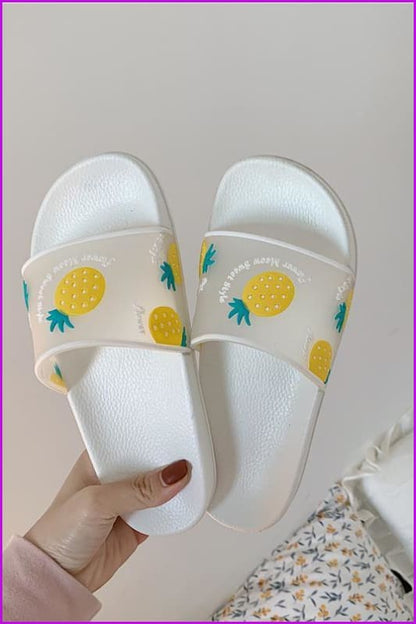 Kawaii Cartoon Fruit Beach Slippers F14840 - Furdela