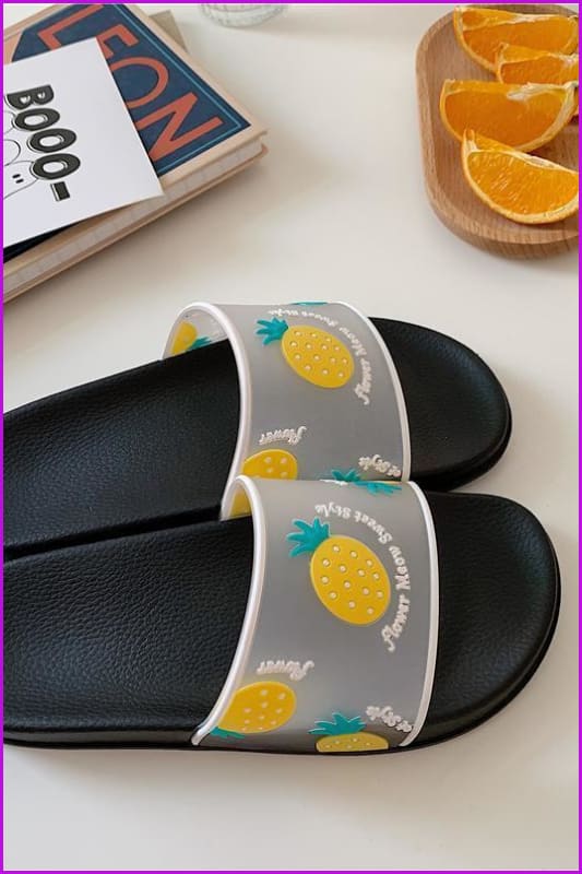 Kawaii Cartoon Fruit Beach Slippers F14840 - Furdela