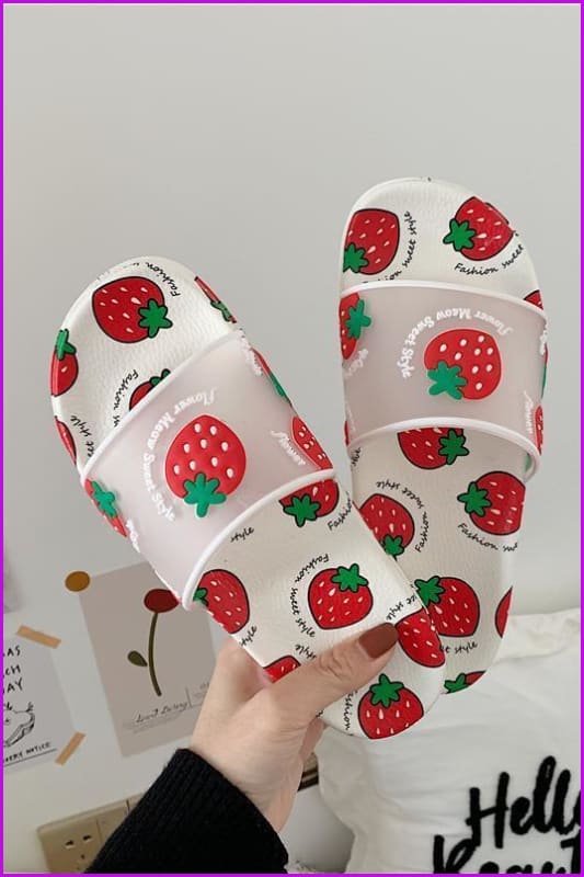 Kawaii Cartoon Fruit Beach Slippers F14840 - Furdela