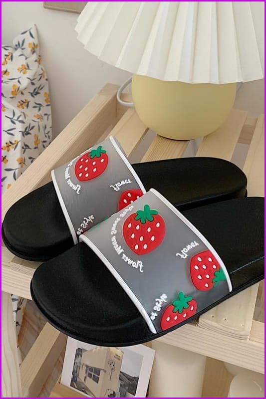 Kawaii Cartoon Fruit Beach Slippers F14840 - Furdela