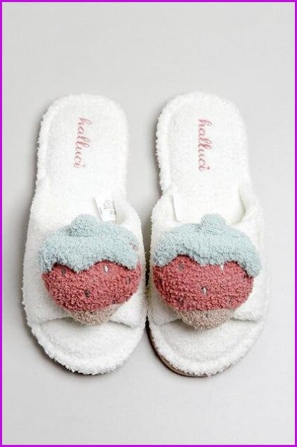 Kawaii Strawberry Home Shoes Woman Slippers DE240 - Furdela