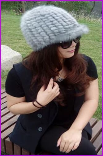 Knitted Mink Fur Baseball Cap - Furdela