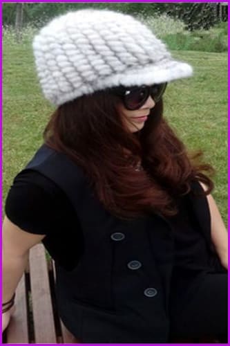 Knitted Mink Fur Baseball Cap - Furdela