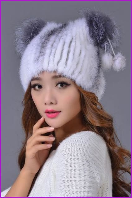 Knitted Mink Fur Hat - Furdela