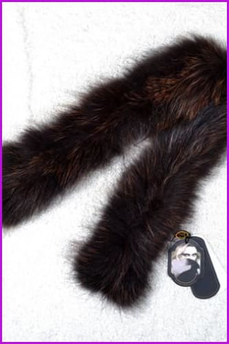 Knitted Natural Whole Fox Fur Scarf - Furdela Wholesale