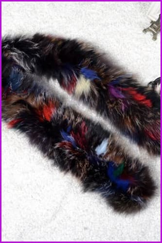 Knitted Natural Whole Fox Fur Scarf - Furdela Wholesale