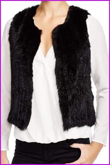 Knitted Rabbit Fur Gilet DO1433 - Furdela