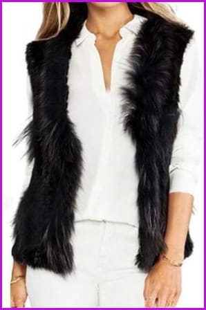 Knitted Rabbit Fur Gilet DO549 - Furdela