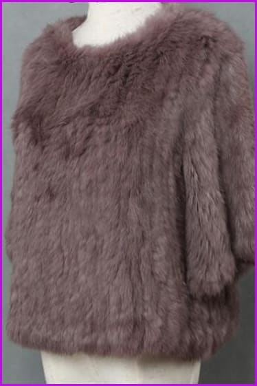 Knitted Rabbit Fur Jacket - Furdela