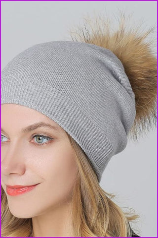 Knitted Wool Skullies Casual Cap - Furdela