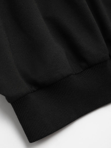 Plus Size Graffiti Figure Letter Print Sweatshirt AT9077