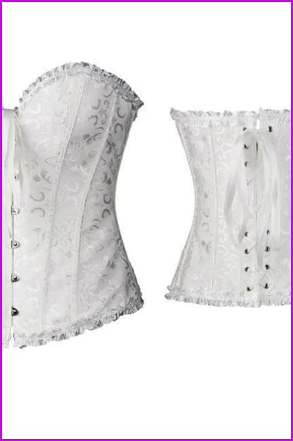 Lace Up Satin Retro Corset F1821 - Furdela