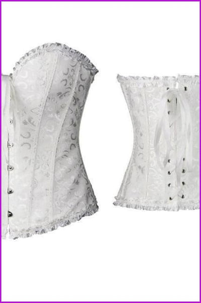 Lace Up Satin Retro Corset F1821 - Furdela