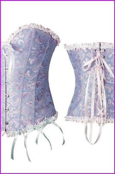 Lace Up Satin Retro Corset F1821 - Furdela