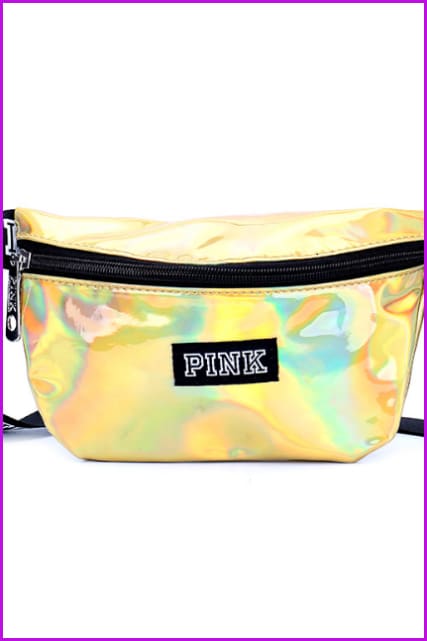 Laser Fanny Pack Pink Girl Bag Waist Bag Women Travel Handbags F093 - Furdela