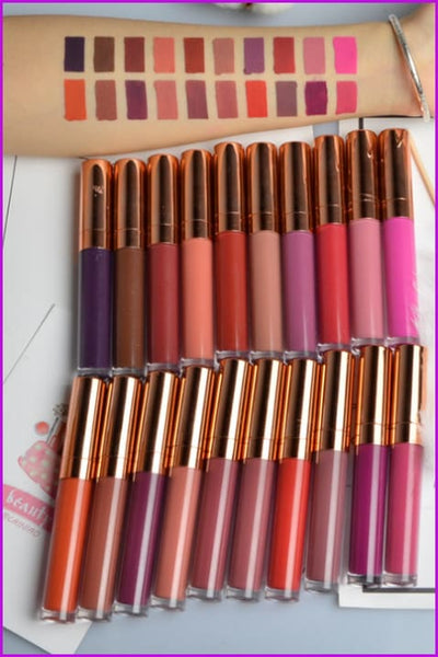 Lip Gloss Matt With Custom Logo Sticker F046 - Furdela