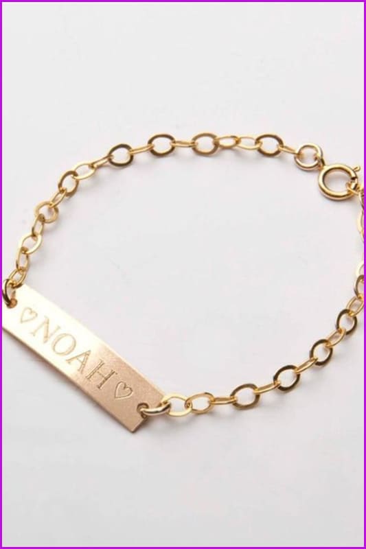 Lovely Custom Baby Name Adjustable Bracelet F2588 - Furdela