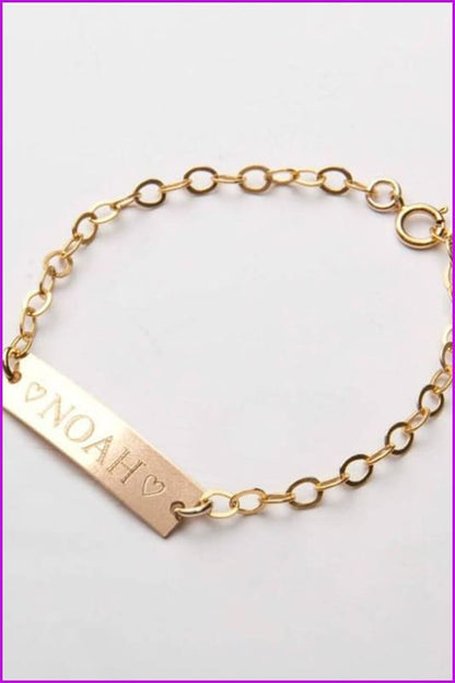 Lovely Custom Baby Name Adjustable Bracelet F2588 - Furdela