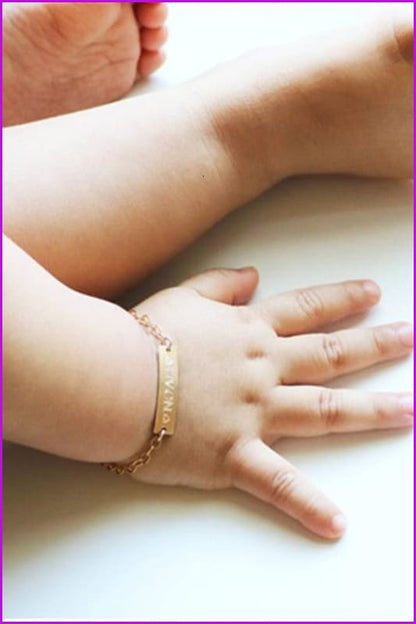 Lovely Custom Baby Name Adjustable Bracelet F2588 - Furdela