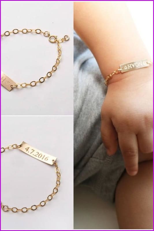 Lovely Custom Baby Name Adjustable Bracelet F2588 - Furdela