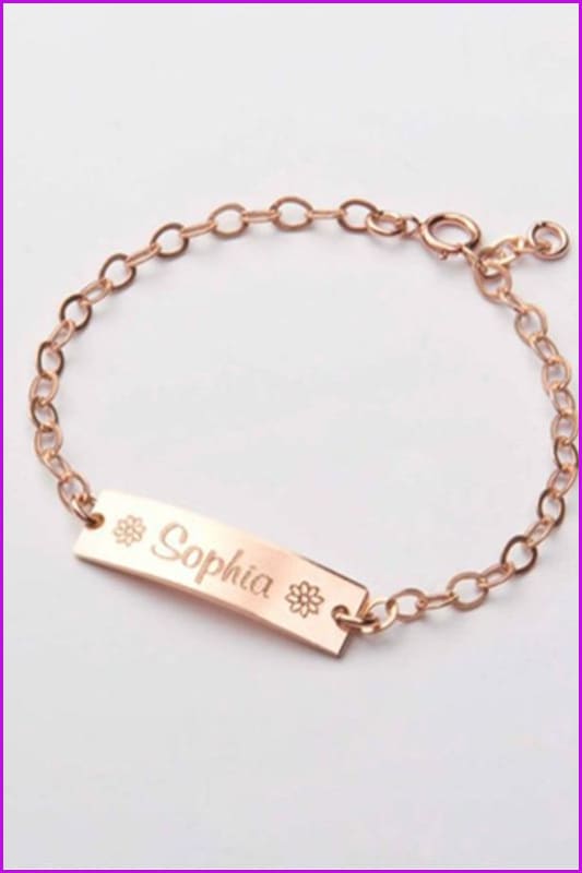 Lovely Custom Baby Name Adjustable Bracelet F2588 - Furdela