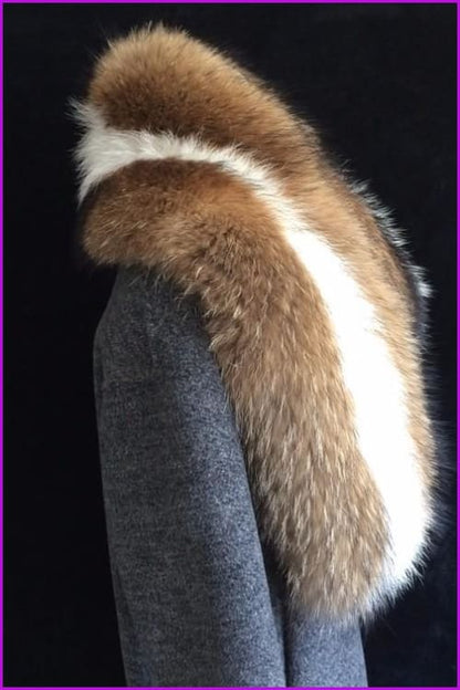 Luxury 100% Real Genuine Raccoon Fur Collar Scarf - Furdela