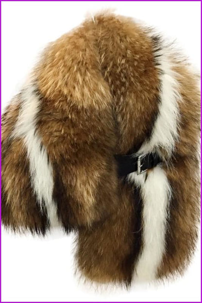 Luxury 100% Real Genuine Raccoon Fur Collar Scarf - Furdela