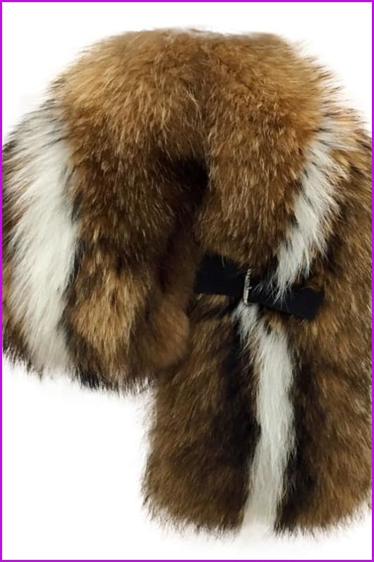 Luxury 100% Real Genuine Raccoon Fur Collar Scarf - Furdela