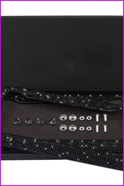 Luxury Bling Rhinestone Premium Crystal Car License Plate Frame F2321 - Furdela