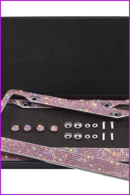 Luxury Bling Rhinestone Premium Crystal Car License Plate Frame F2321 - Furdela