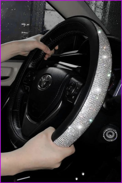 Luxury Crystal Car Steering Wheel Covers F13765 - Furdela