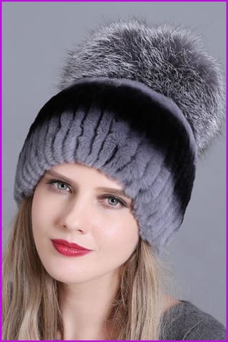 Luxury Mink Fur with Rabbit Fur Fluffy Ball Benies - Furdela Wholesale