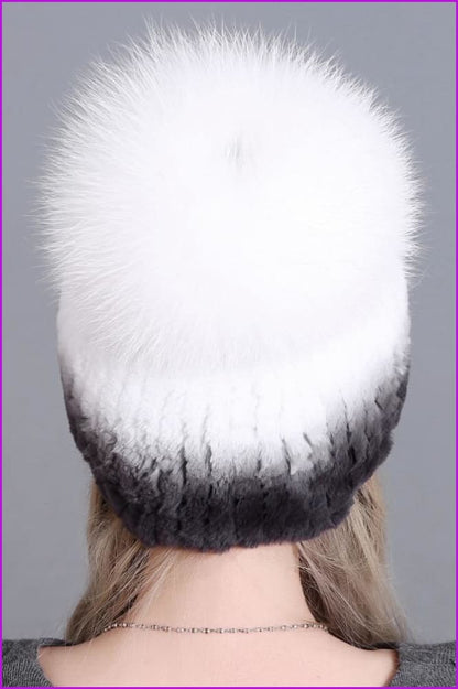 Luxury Mink Fur with Rabbit Fur Fluffy Ball Benies - Furdela Wholesale