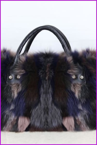 Luxury Real Fox Fur Handbag DF066 - Furdela Wholesale