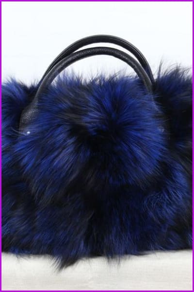 Luxury Real Fox Fur Handbag DF066 - Furdela Wholesale