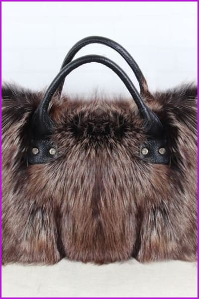 Luxury Real Fox Fur Handbag DF066 - Furdela Wholesale