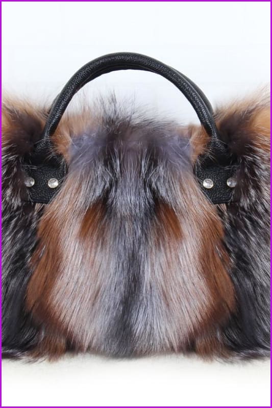 Luxury Real Fox Fur Handbag DF066 - Furdela Wholesale