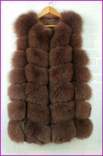 Luxury Warm Fluffy Faux Fur Gilet F2797 - Furdela