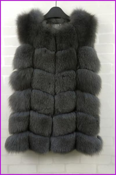 Luxury Warm Fluffy Faux Fur Gilet F2797 - Furdela